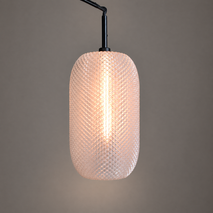 KOTTEN vit transparent lampskärm på stativ, neutral studiobakgrund